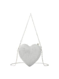 Womens Heart Shape Evening Clutch Bag