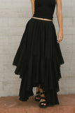 Augusta Handkerchief Skirt in Black FINAL SALE