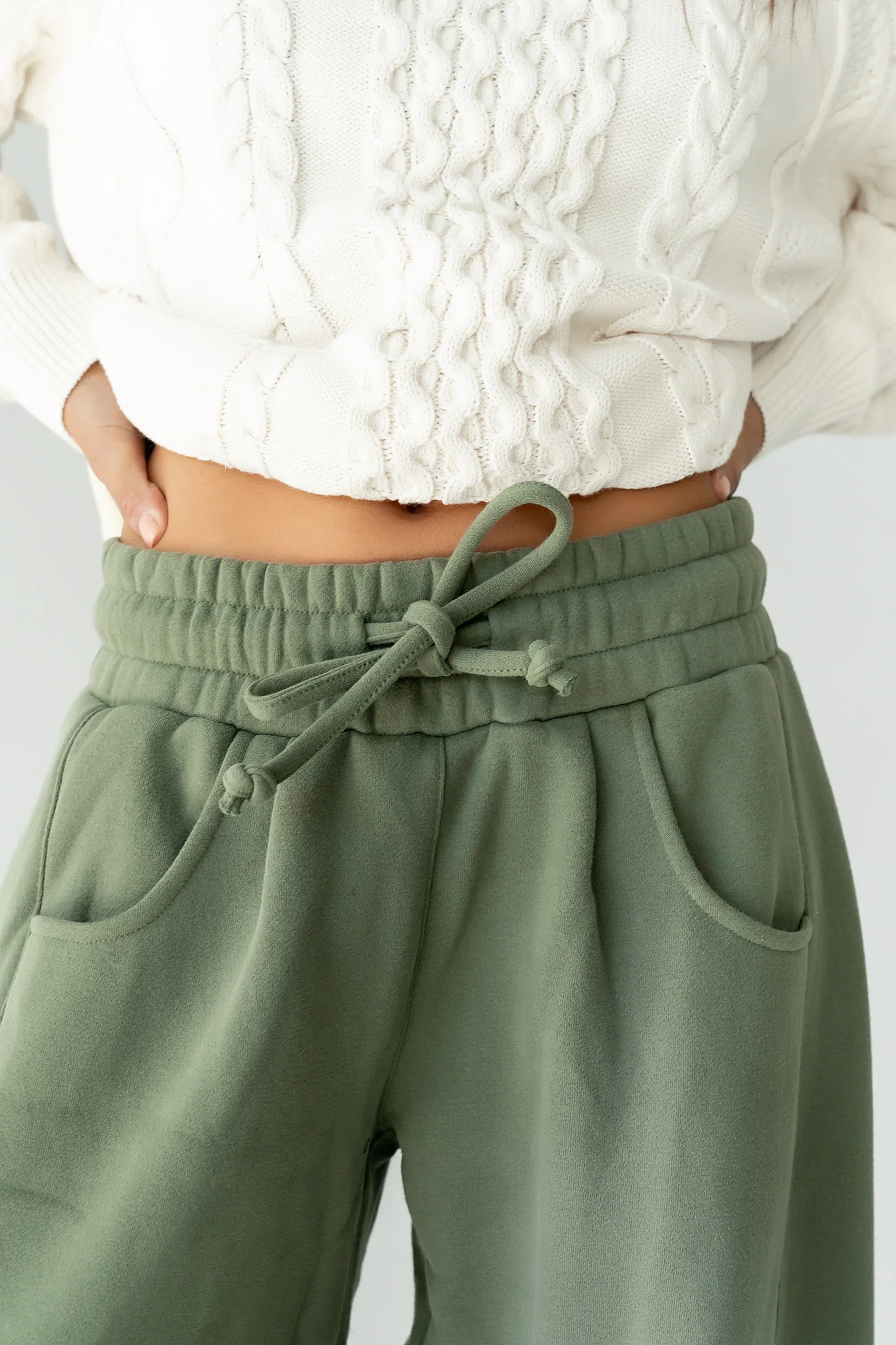 Maribel Barrel Sweatpants in Green