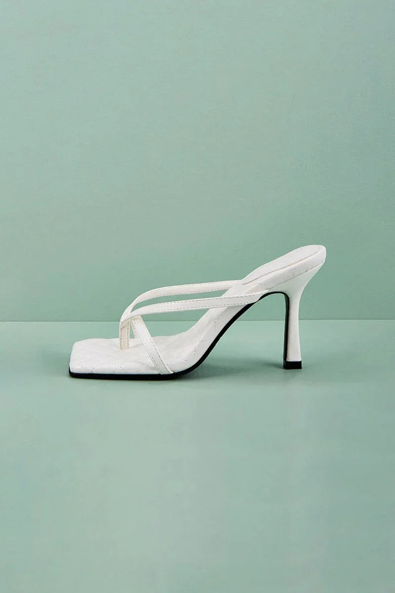 Outdoor Peep Toe Sandals Stiletto Heel Microfiber Leather Fashion Shoes