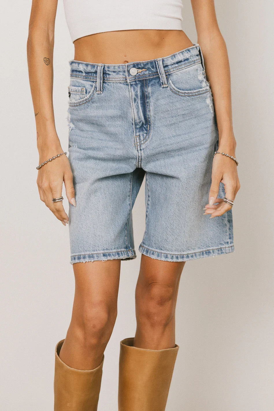 Lillian Distressed Denim Shorts FINAL SALE