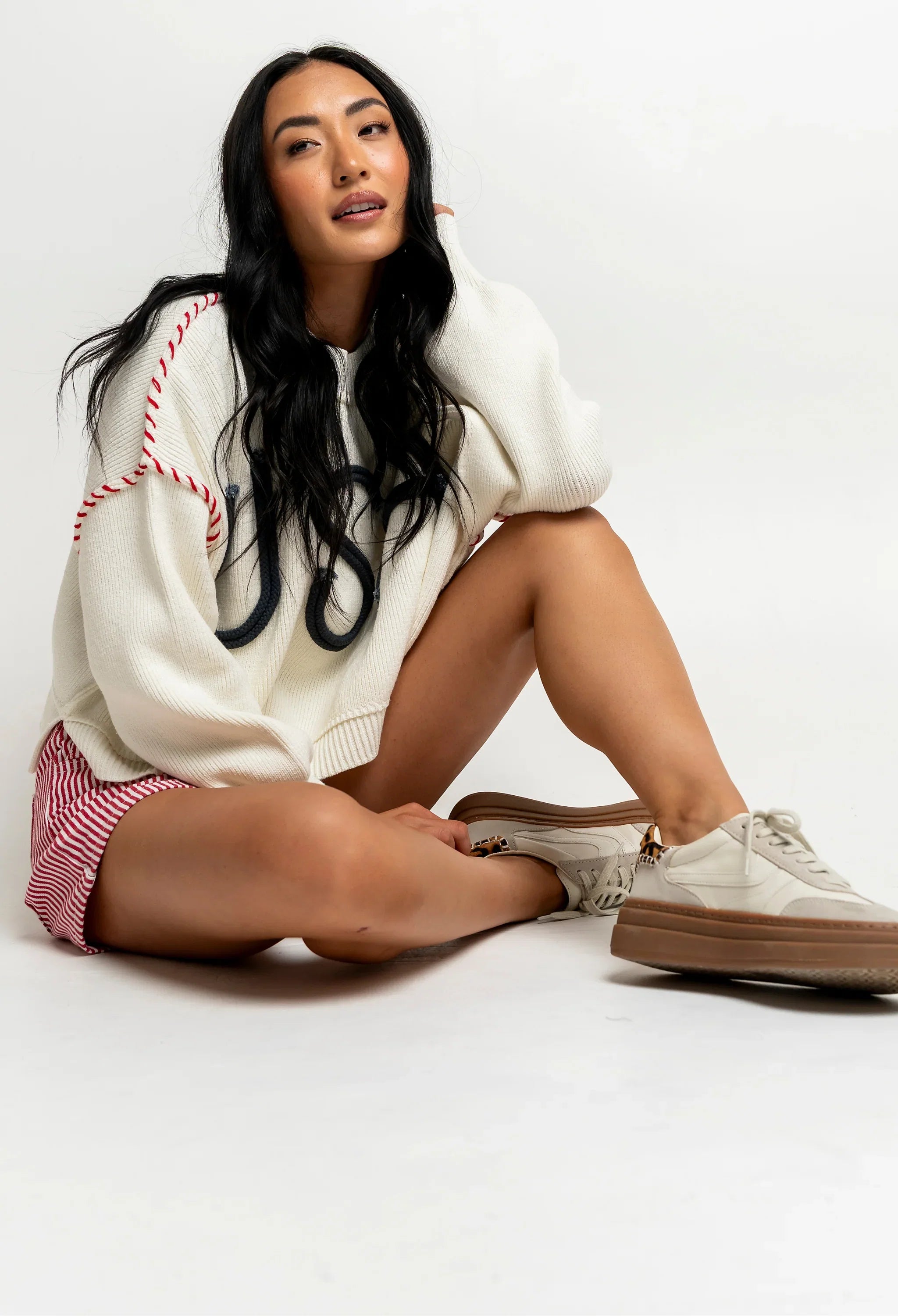 USA Oversized Sweater in Off White FINAL SALE