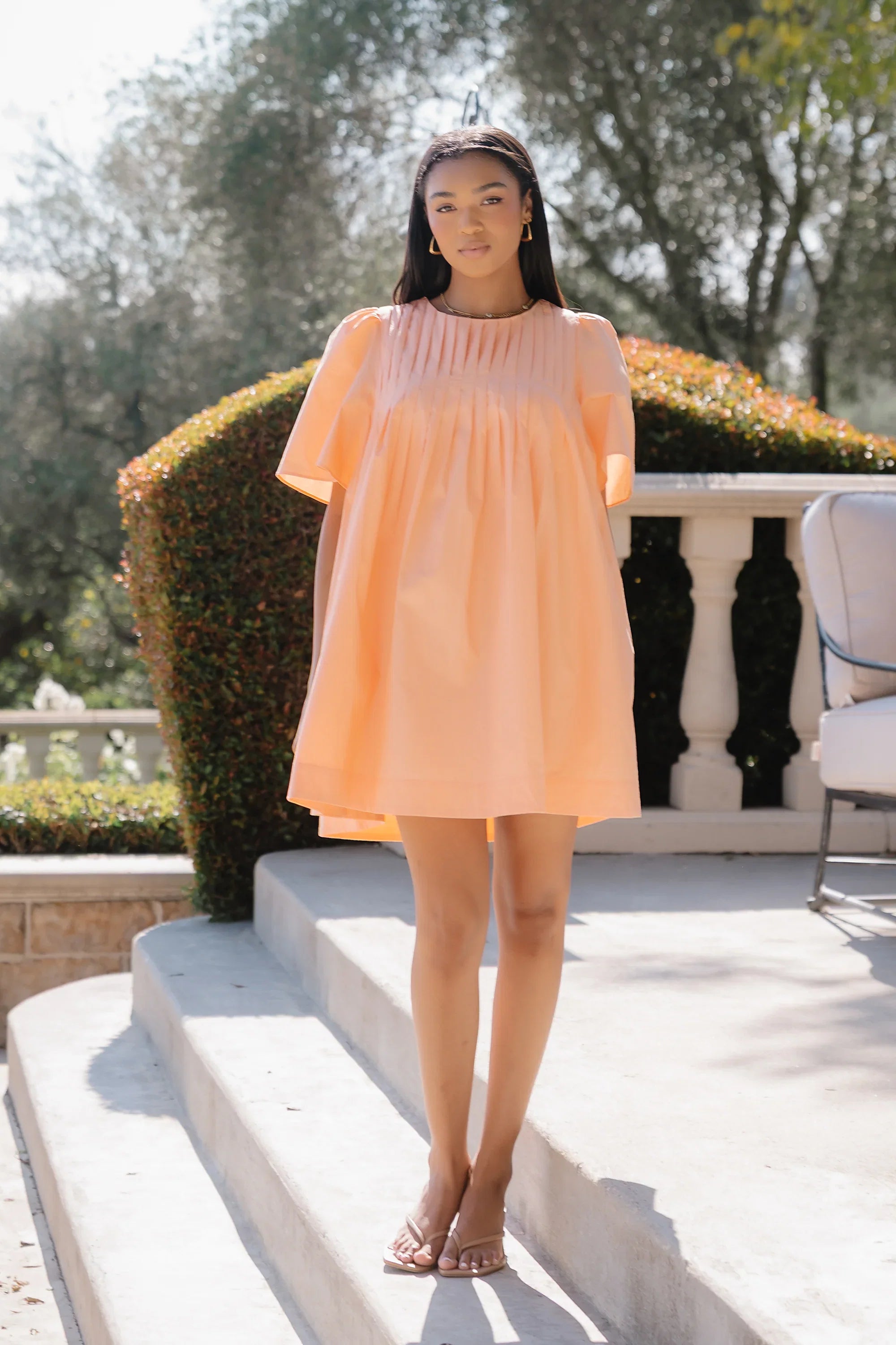 Granger Pleated Baby Doll Dress