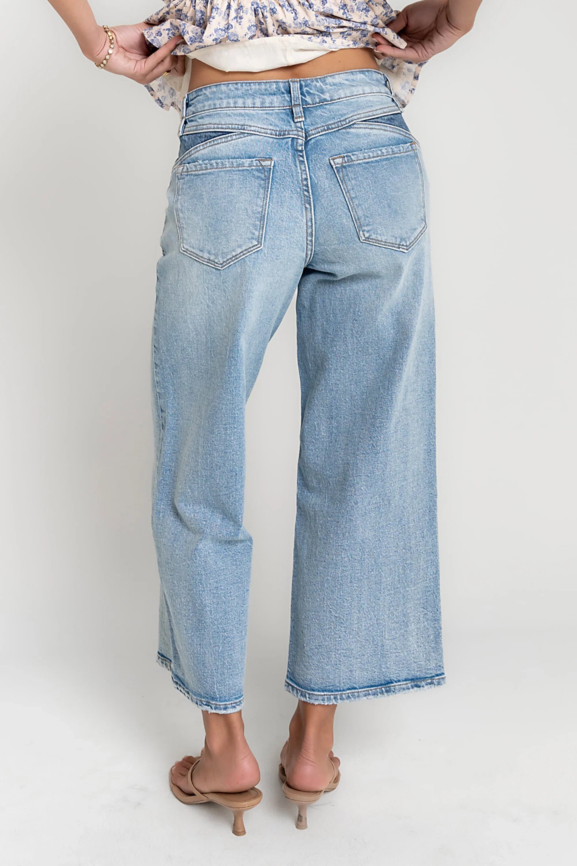 Corina Cropped Wide Leg Jeans