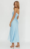 LUMIÈRE HALTER MAXI DRESS BABY BLUE