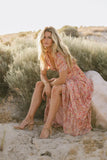 Manoella Floral Maxi Dress in Red FINAL SALE