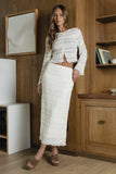 Marcus Chiffon Maxi Skirt in Cream