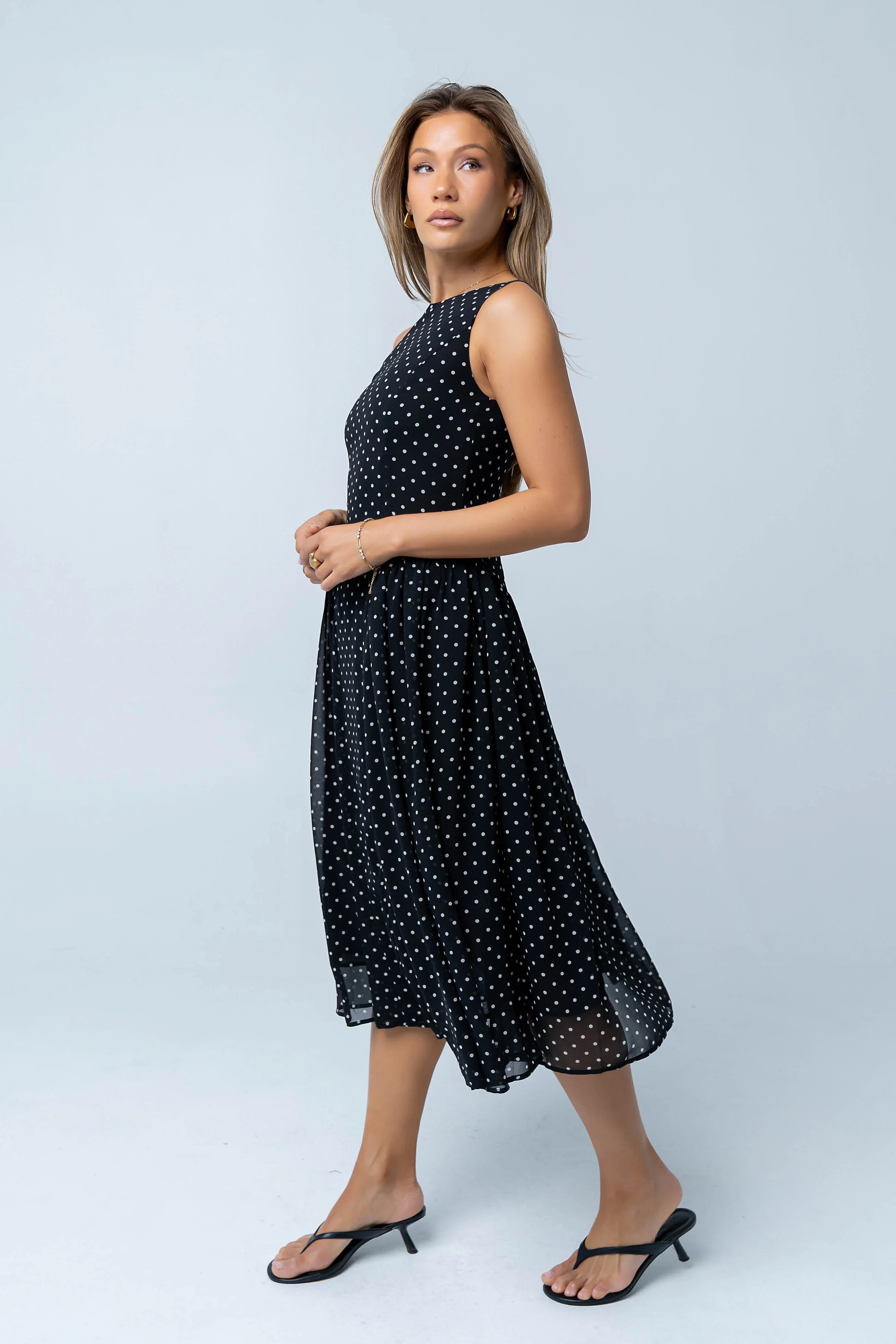 Liora Polka Dot Midi Dress