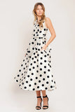 CAFÉ NOIR POLKA DOT MIDI DRESS FINAL SALE