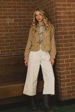 Tammy Collared Jacket in Khaki FINAL SALE