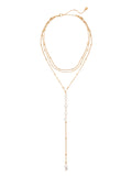 Coastal Pearl Lariat Necklace