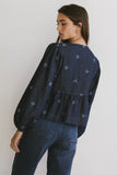 Maggie Peplum Tie Blouse With Bow Detail FINAL SALE