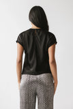 Marvin Satin Blouse in Black