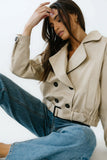 Jane Suede Cropped Trench Coat FINAL SALE
