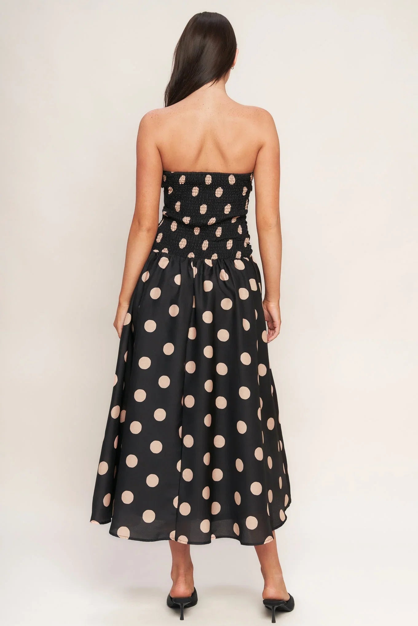 Size Medium SPOTLIGHT HOUR POLKA DOT MIDI DRESS FINAL SALE