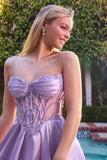 Annika Gown A line Corset Dress With Pockets