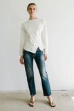 Jerzey Asymmetrical Sweater in Ivory FINAL SALE