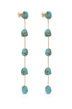 Dripping Turquoise Delicate Drop Earrings