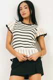 Georgie Striped Sweater in Black FINAL SALE