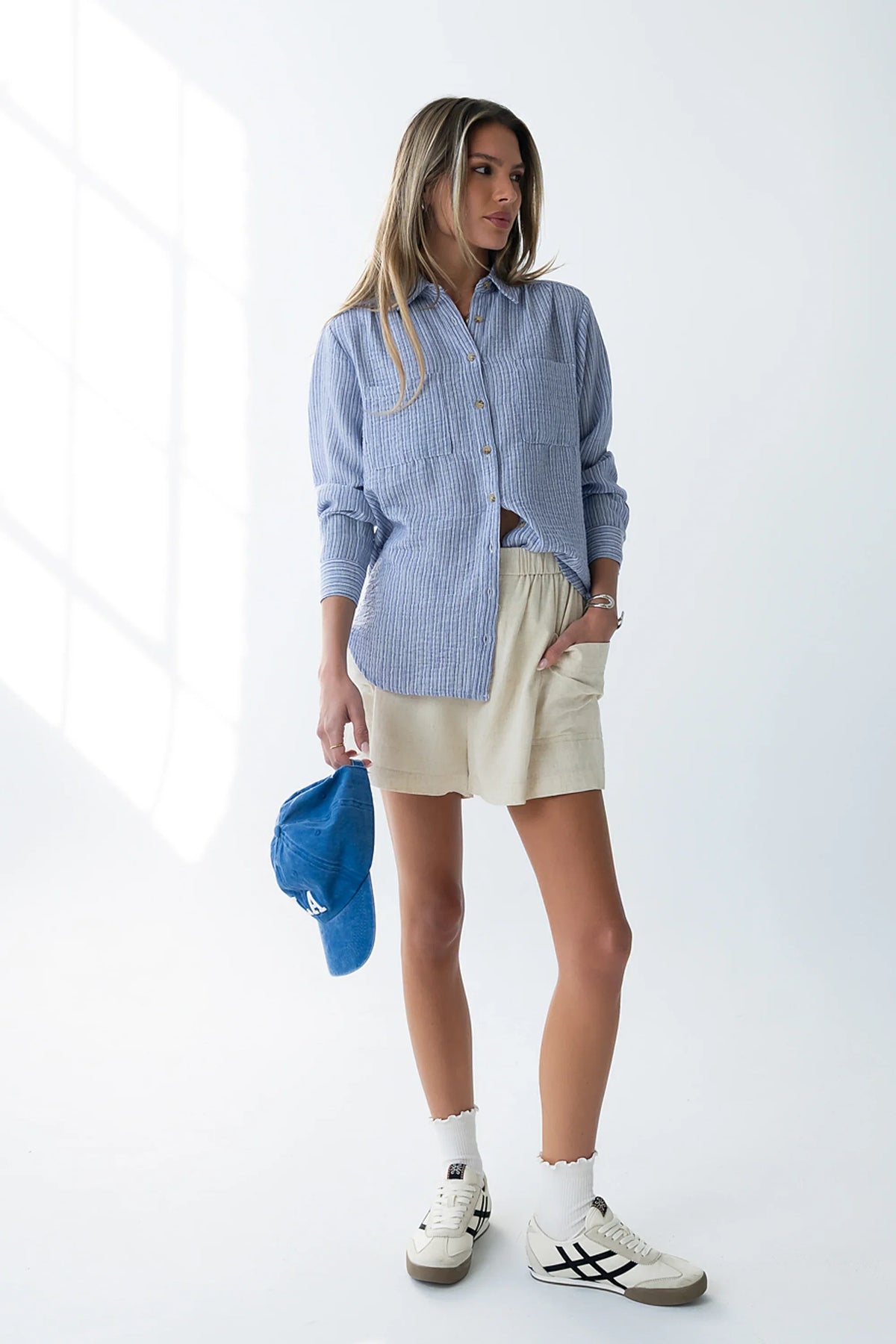 Hillary Striped Button Up