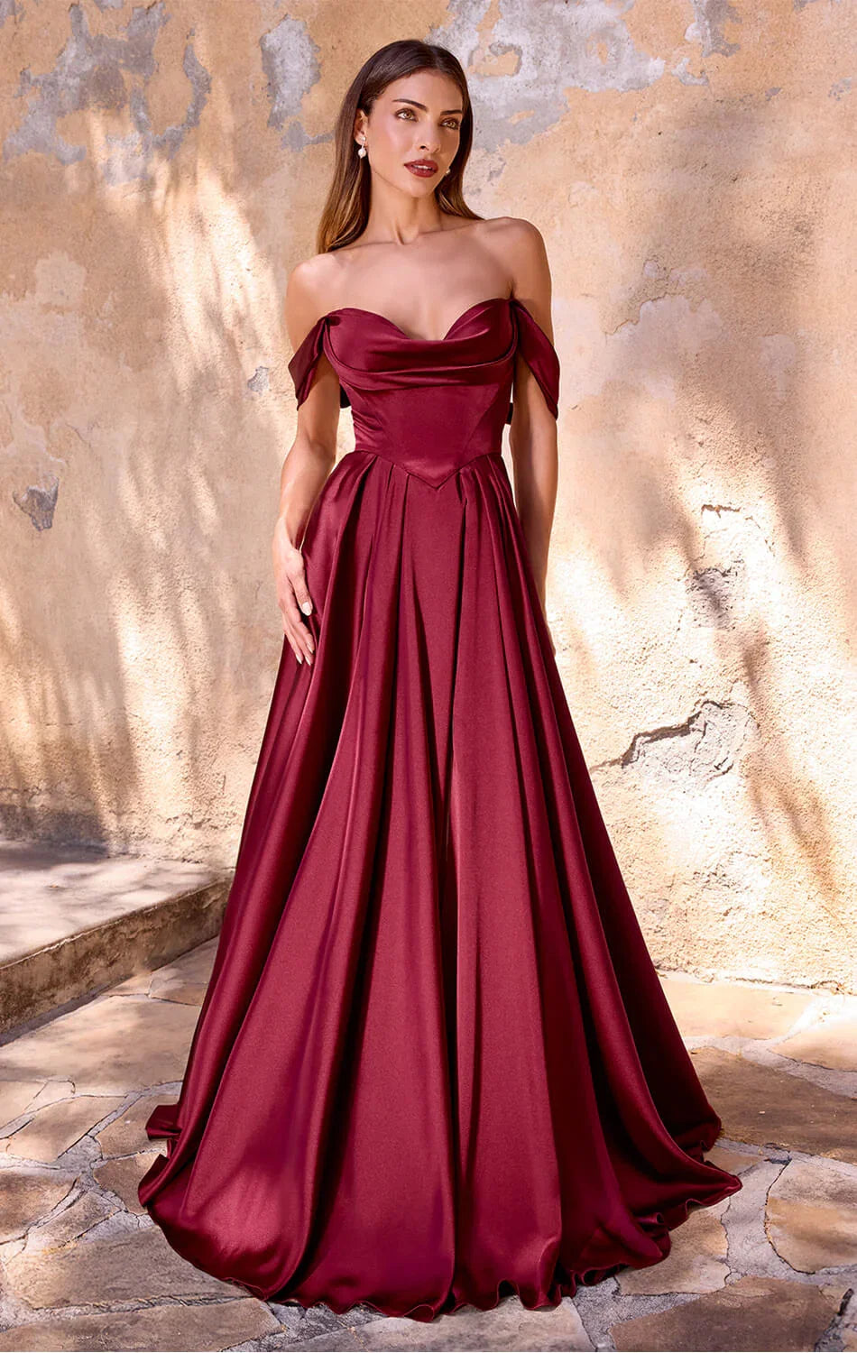 BELINDA GOWN A LINE DRESS WITH CORSET BACK