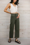 Sadie Wide Leg Pants in Olive FINAL SALE