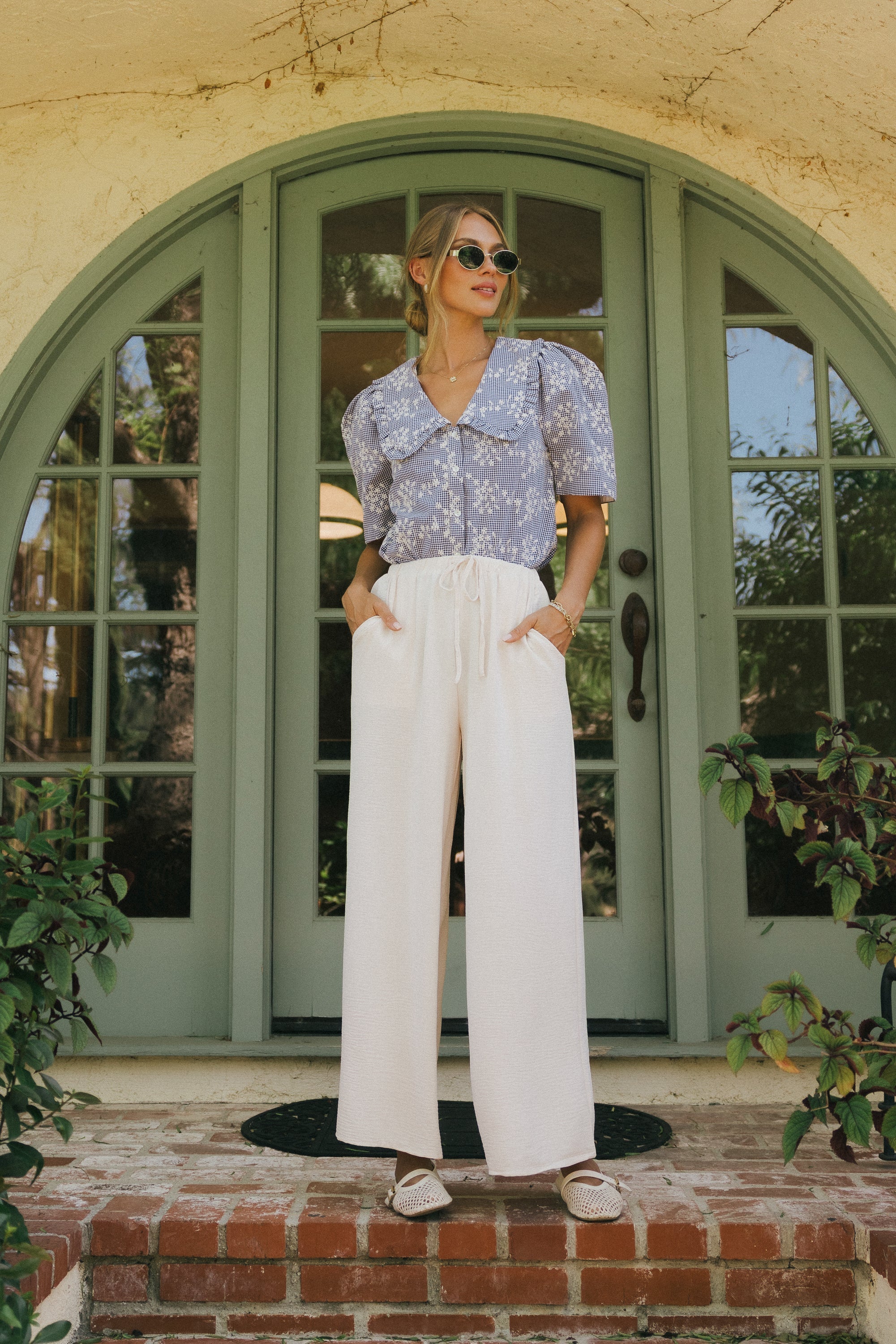 Salma Wide Leg Pants in Oatmeal