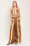 LUXE COAST BROWN IVORY TOP PANT SET