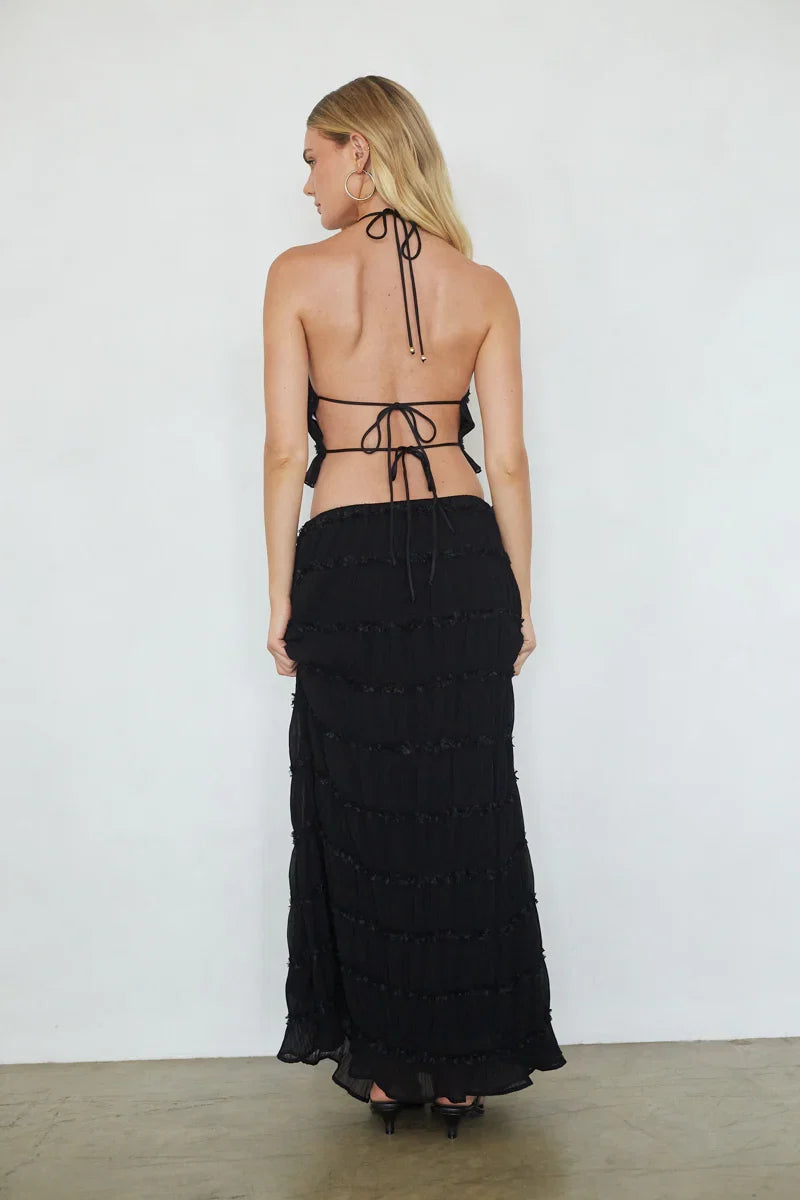 Kehlani Ruching Maxi Skirt