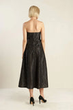THE TRUTH IS STRAPLESS BLACK LACE MIDI DRESS FINAL SALE