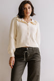 Maureen Collared Cardigan in Oatmeal FINAL SALE