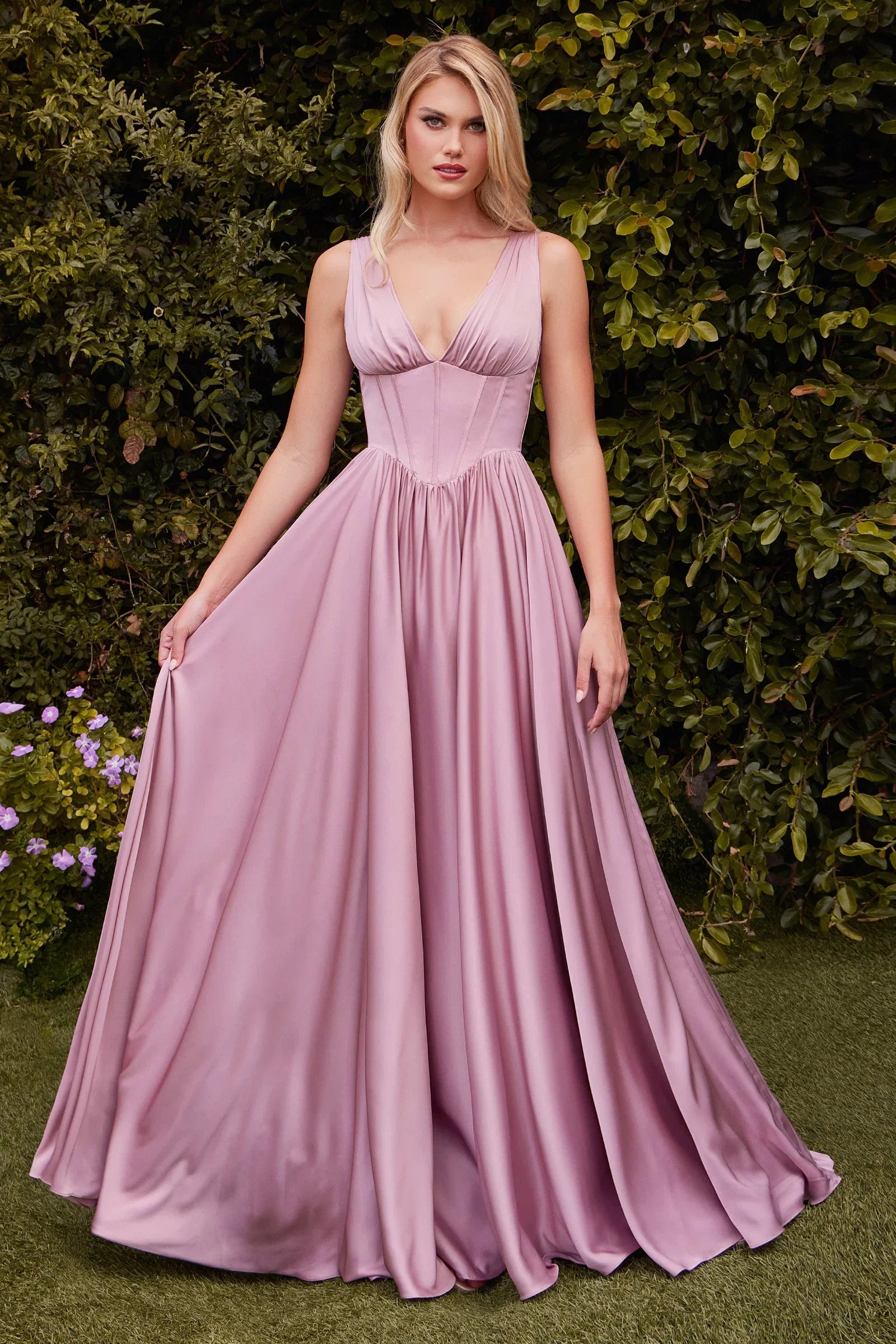 Libby Gown A Line Satin Dress
