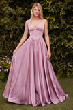 Libby Gown A Line Satin Dress