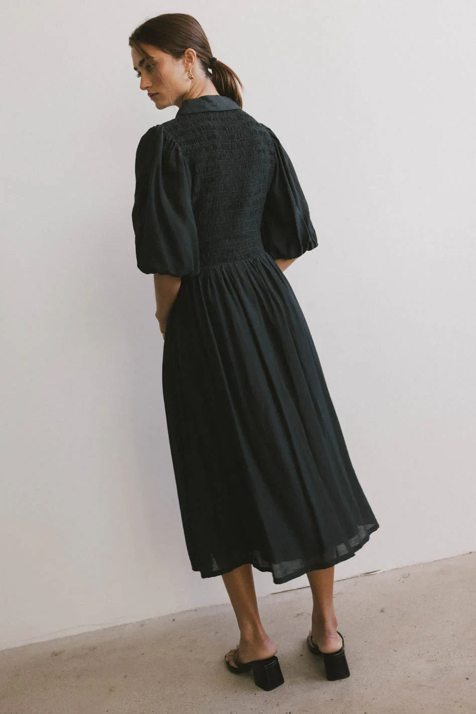 Belen Midi Dress in Dark Teal FINAL SALE