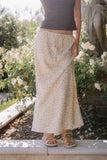 Moxie Floral Maxi Skirt in Butter Yellow