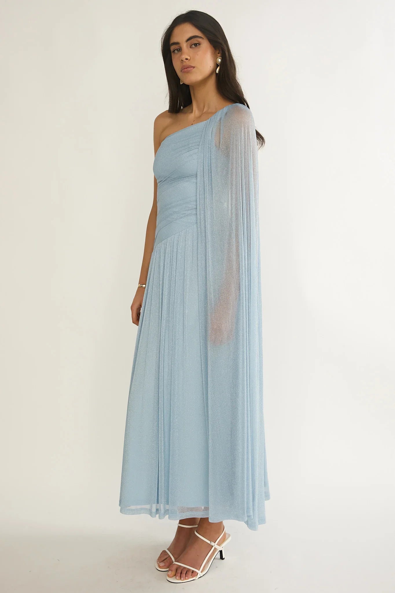 Bristol Shimmer Maxi Dress Blue