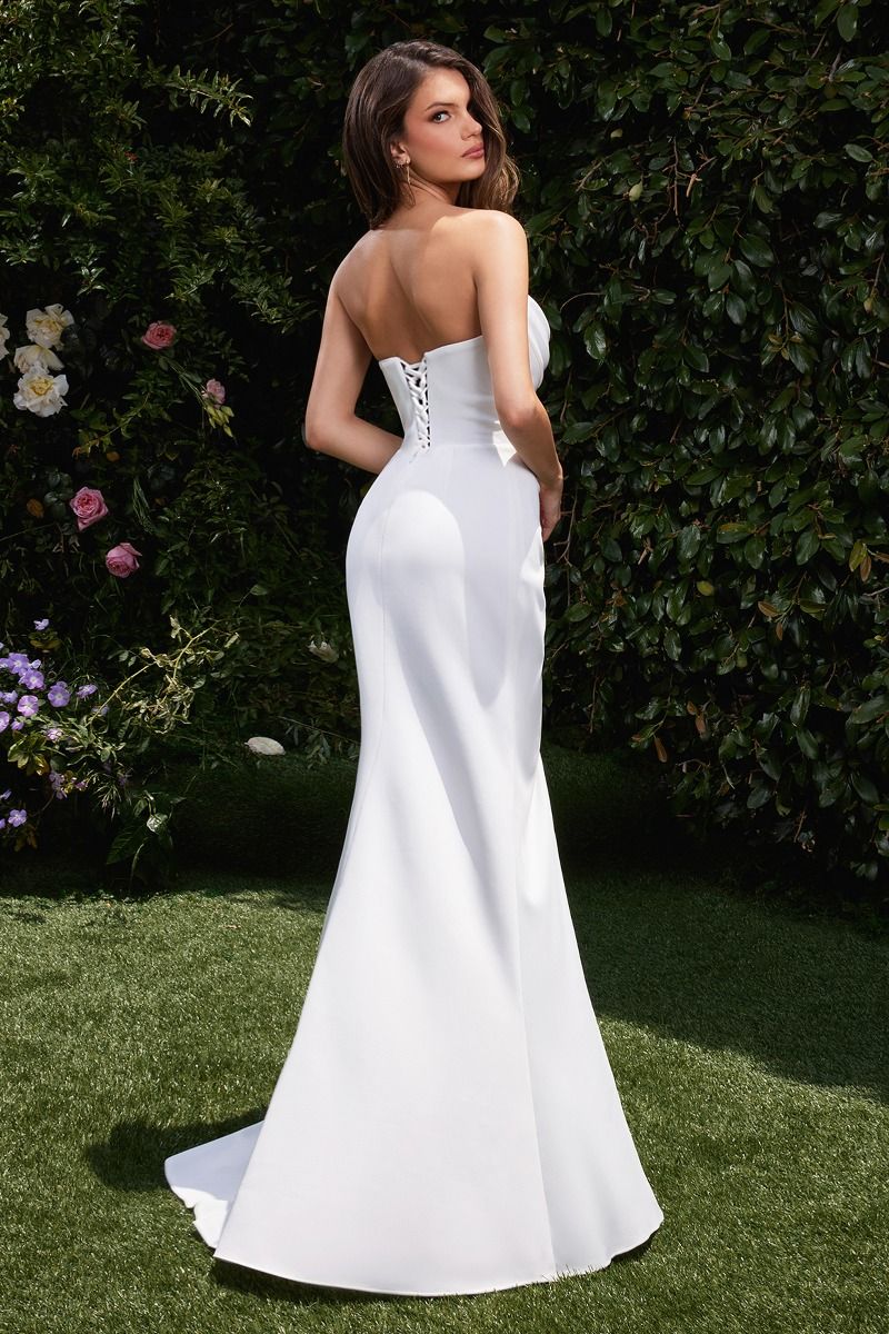 Johanna Gown Off White Strapless Fitted Gown