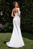 Johanna Gown Off White Strapless Fitted Gown