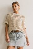 Toso Crocheted Top in Natural