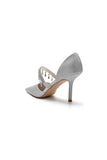 Sequin Crystal Strap Pointed Toe High Heels
