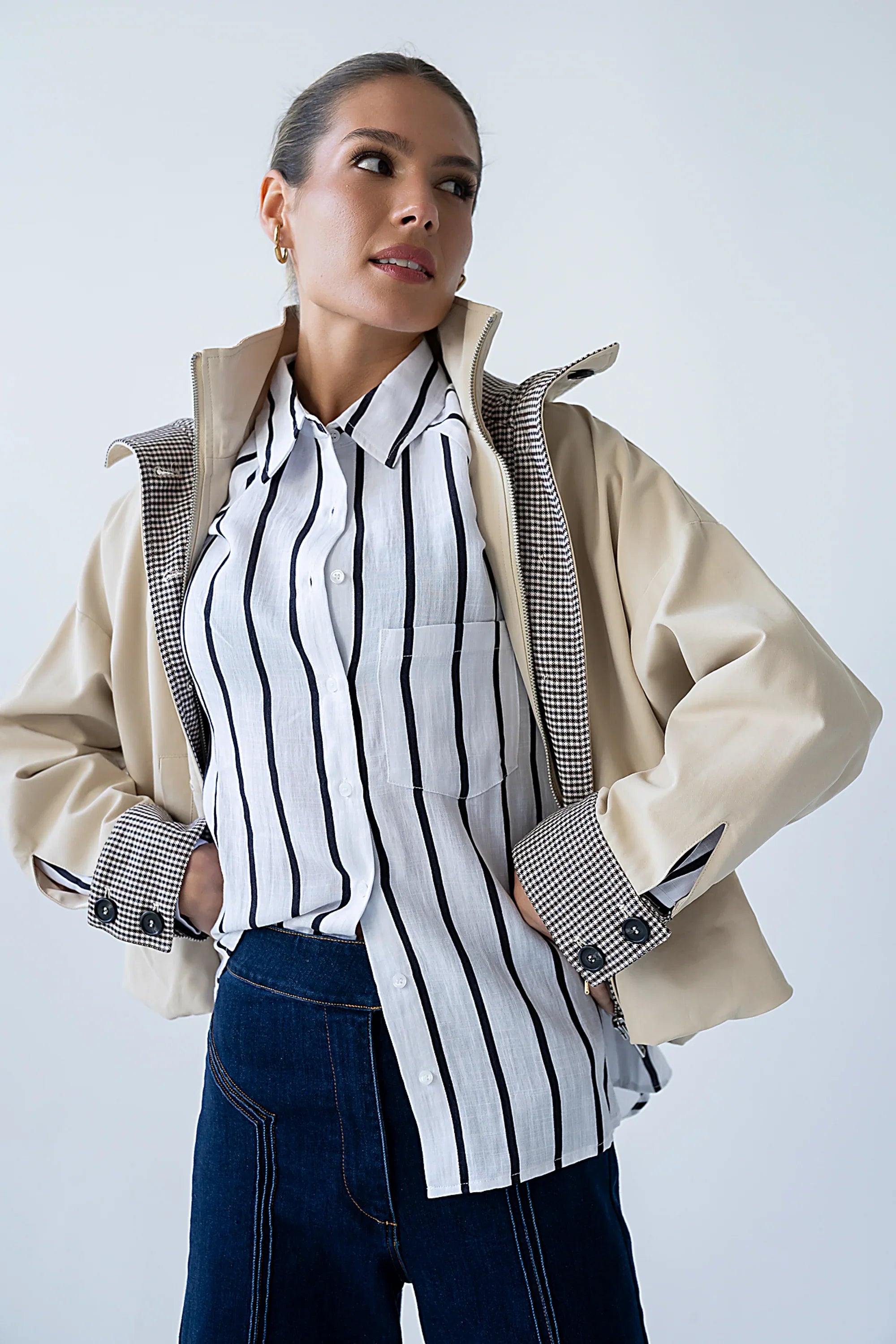 Ronie Striped Button Up
