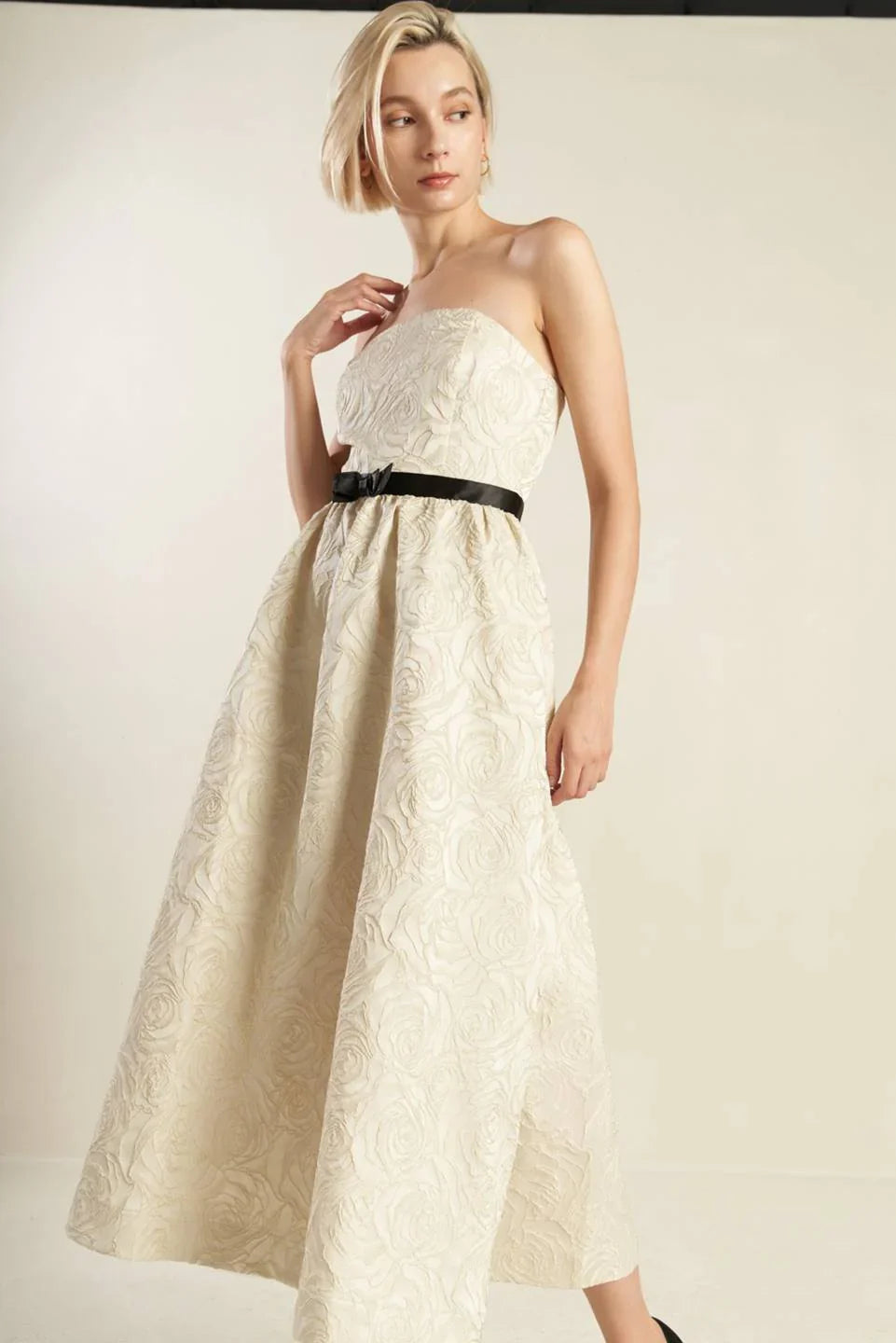 GET WHAT YOU NEED CHAMPAGNE MIDI DRESS FINAL SALE