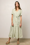 Kade Floral Midi Dress in Sage FINAL SALE
