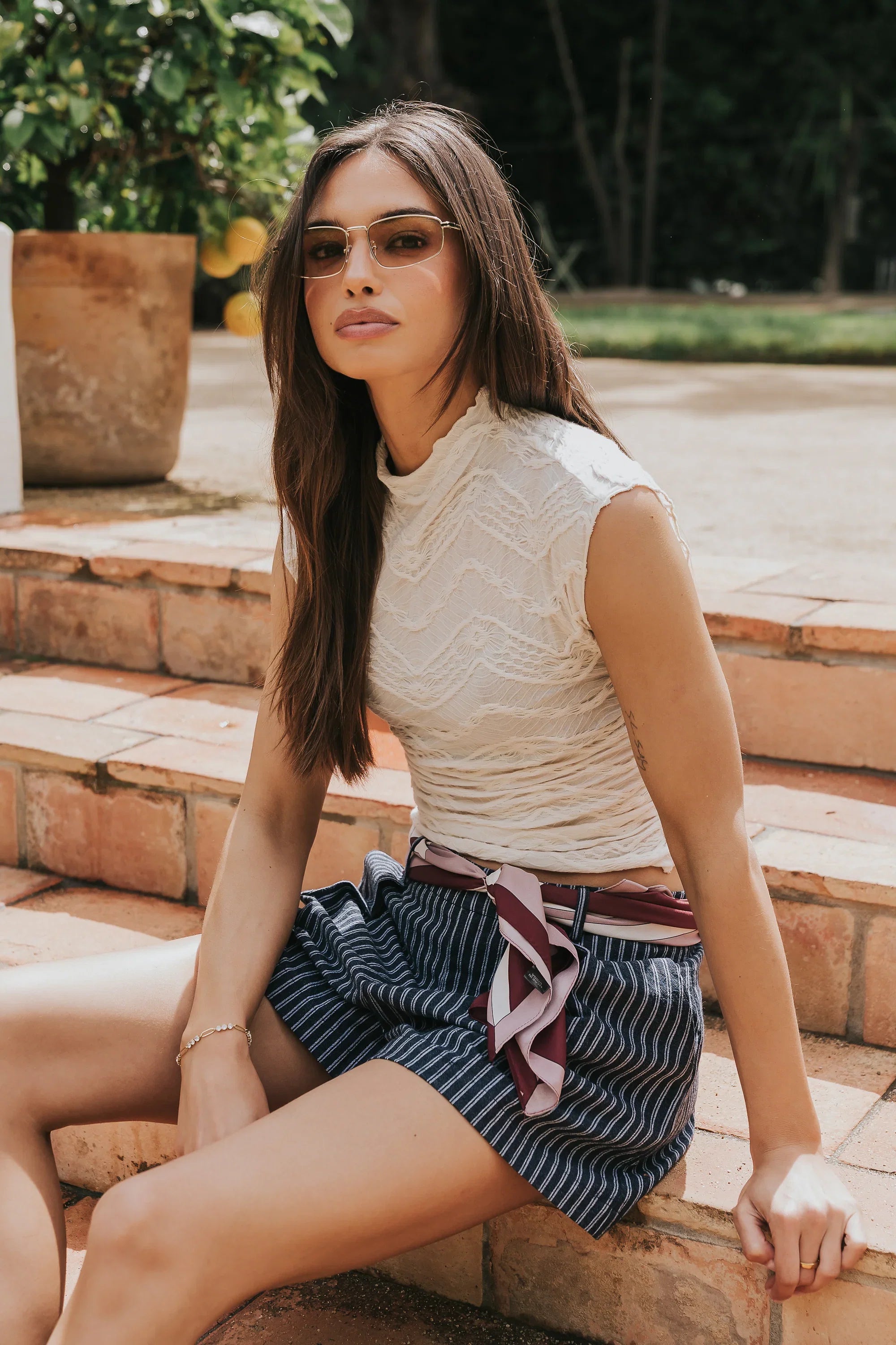Morgan Striped Shorts