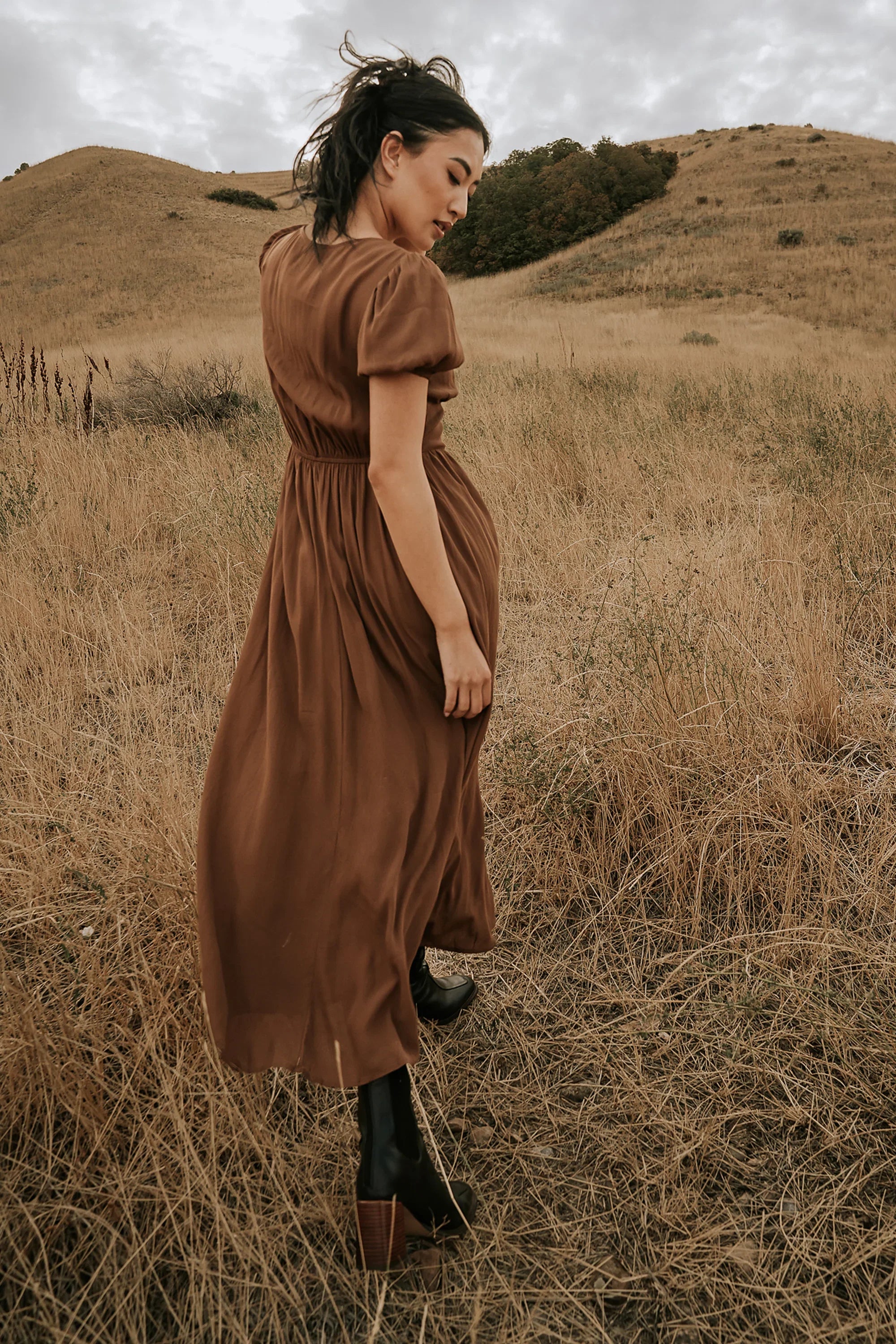 Kaydence Maxi Dress in Brown FINAL SALE