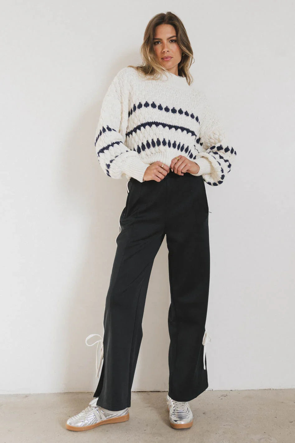 Inara Knit Sweater in Navy FINAL SALE