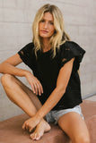 Myra Embroidered Blouse in Black FINAL SALE