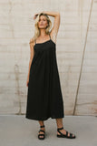 Genevieve Empire Midi Dress in Black FINAL SALE