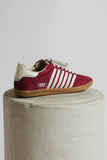 Stevie Striped Sneaker in Wine FINAL SALE