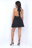 Octavia Halter Mini Dress Black